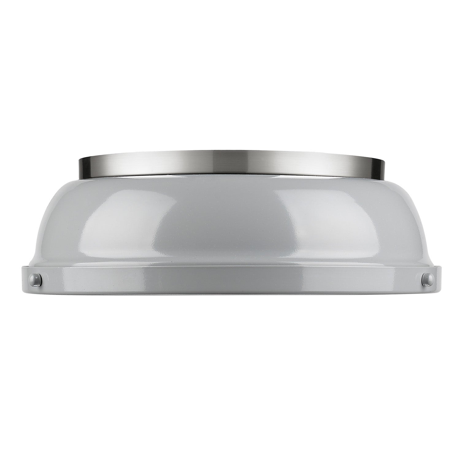 Yep by Golden Lighting Duncan 2-light Flush Mount in Pewter and Gray shade - - Golden Lighting