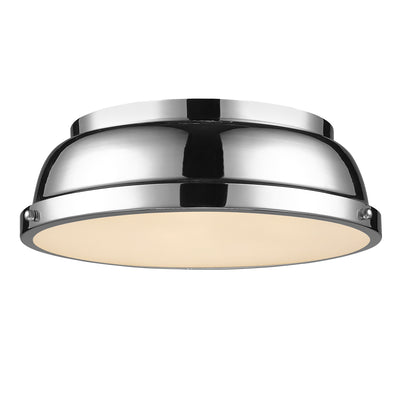 Yep by Golden Lighting Duncan 2-light Flush Mount in Chrome - Default Title - Golden Lighting