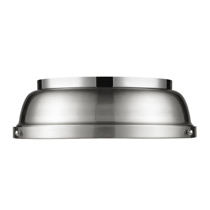 Duncan 3-Light Bath Vanity in Chrome with Clear Glass - Default Title - Golden Lighting