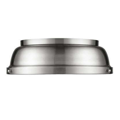 Duncan 14" Flush Mount in Pewter with a Pewter Shade - Default Title - Golden Lighting