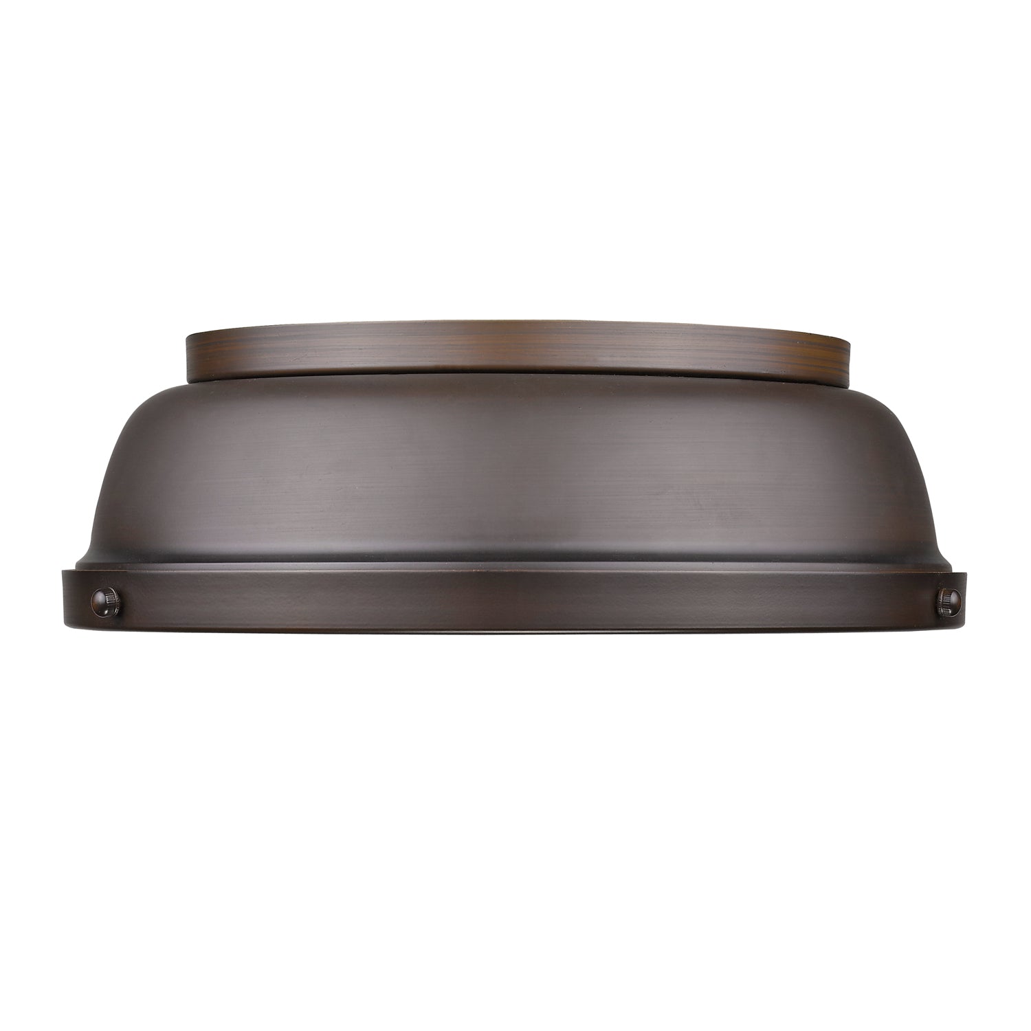 Yep by Golden Lighting Duncan 2-light Flush Mount in Rubbed Bronze and Rubbed Bronze shade