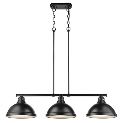 Yep by Golden Lighting Duncan 3-light Island Light in Matte Black - - Golden Lighting