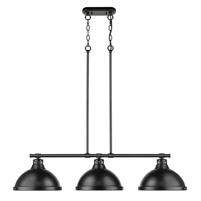 Yep by Golden Lighting Duncan 3-light Island Light in Matte Black - - Golden Lighting
