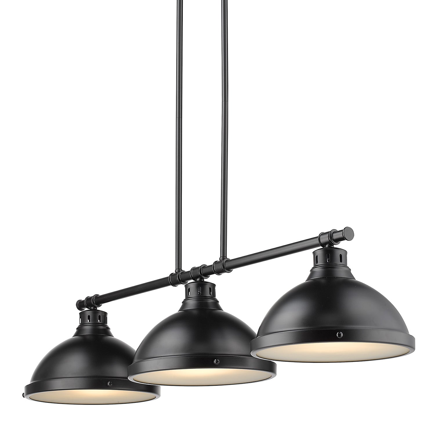Yep by Golden Lighting Duncan 3-light Island Light in Matte Black - - Golden Lighting