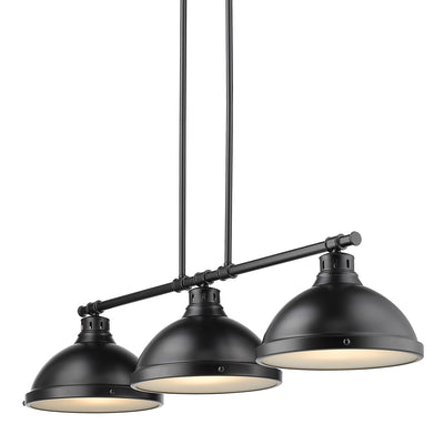Yep by Golden Lighting Duncan 3-light Island Light in Matte Black - - Golden Lighting