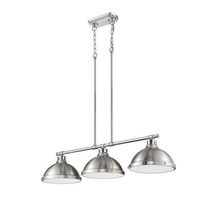 Yep by Golden Lighting Duncan 3-light Island Light in Chrome and Pewter shade - - Golden Lighting