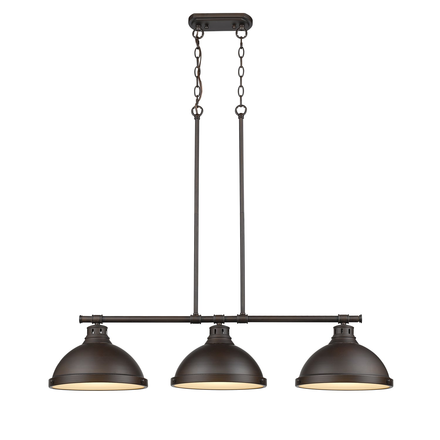 Duncan 3-light Island Light in Rubbed Bronze - - Golden Lighting