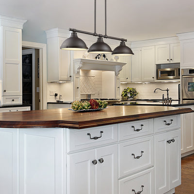 Duncan 3-light Island Light in Rubbed Bronze - - Golden Lighting