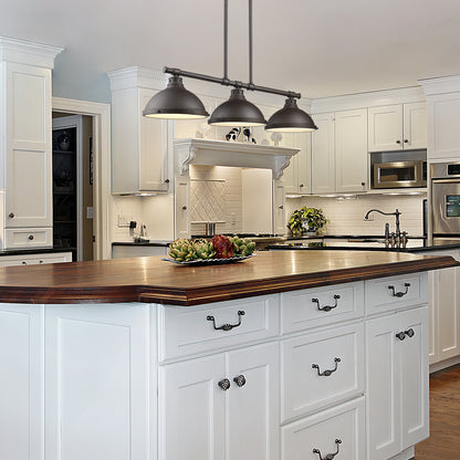 Duncan 3-light Island Light in Rubbed Bronze - - Golden Lighting