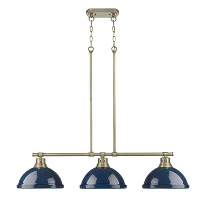 Duncan 1-Light Pendant with Chain in Chrome with Matte White - - Golden Lighting