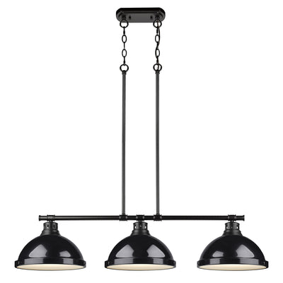 Yep by Golden Lighting Duncan 3-light Island Light in Matte Black and Black shade - - Golden Lighting