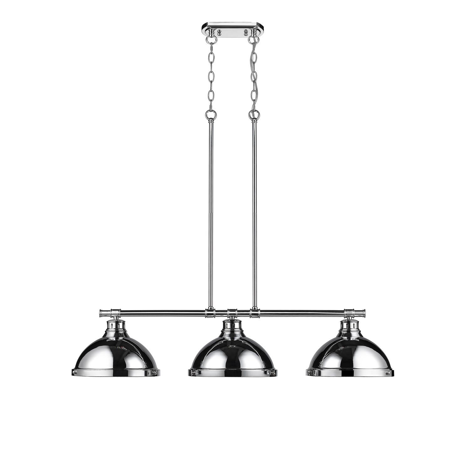 Duncan 1-Light Pendant with Rod in Rubbed Bronze with Black - - Golden Lighting