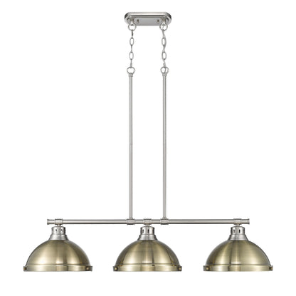 Duncan Small Pendant with Rod in Chrome with Clear Glass - - Golden Lighting