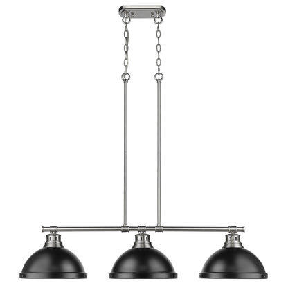 Yep by Golden Lighting Duncan 3-light Island Light in Pewter and Matte Black shade - - Golden Lighting