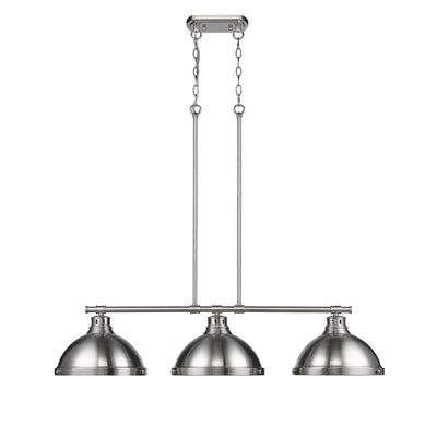 Yep by Golden Lighting Duncan 3-light Island Light in Pewter - - Golden Lighting