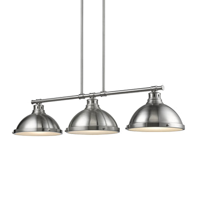 Yep by Golden Lighting Duncan 3-light Island Light in Pewter - - Golden Lighting