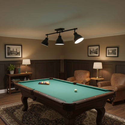 Yep by Golden Lighting Duncan 3-light Semi-Flush Mount in Matte Black and Black shade - - Golden Lighting