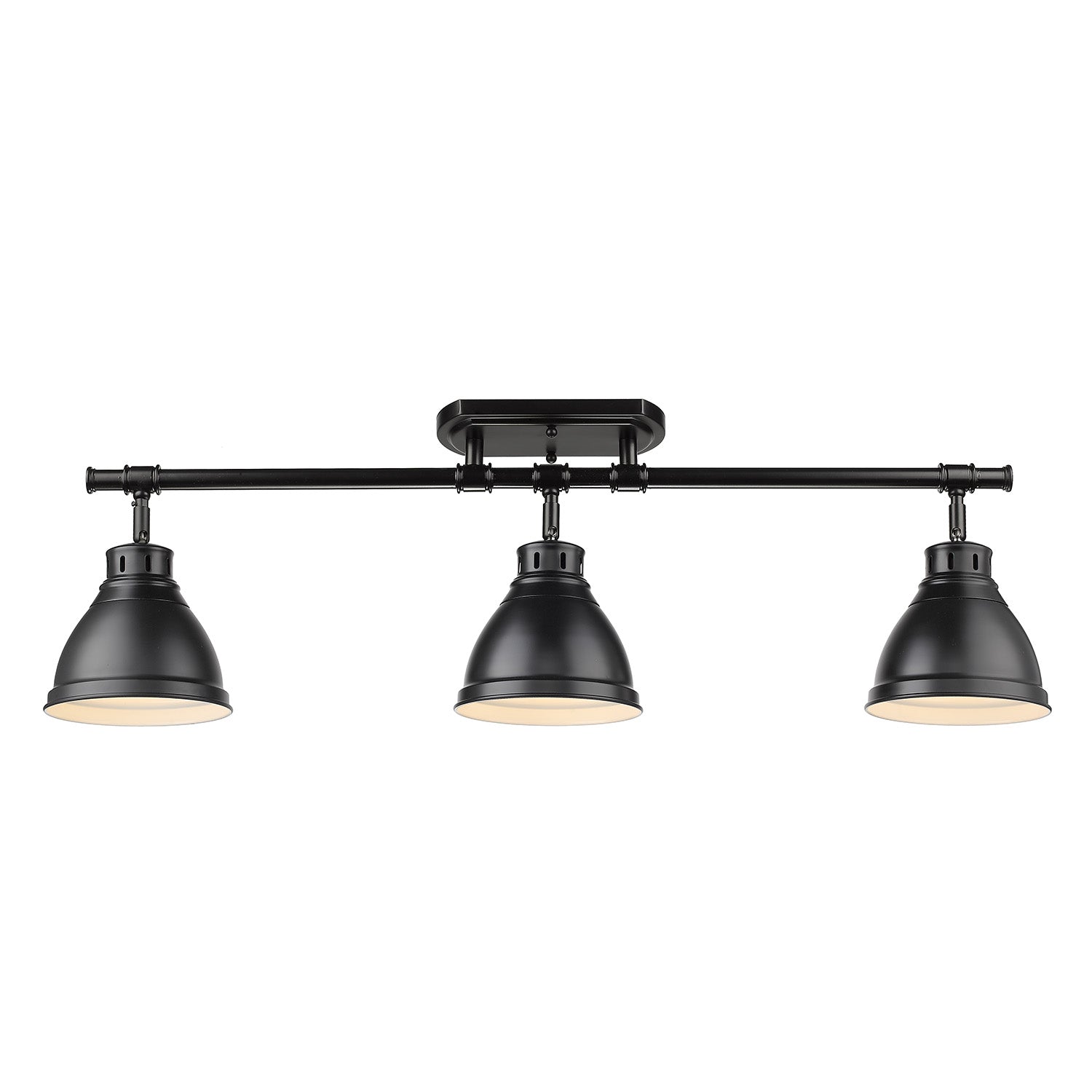 Yep by Golden Lighting Duncan 3-light Semi-Flush Mount in Matte Black - - Golden Lighting