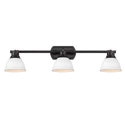 Yep by Golden Lighting Duncan 3-light Semi-Flush Mount in Matte Black and Matte White shade - - Golden Lighting