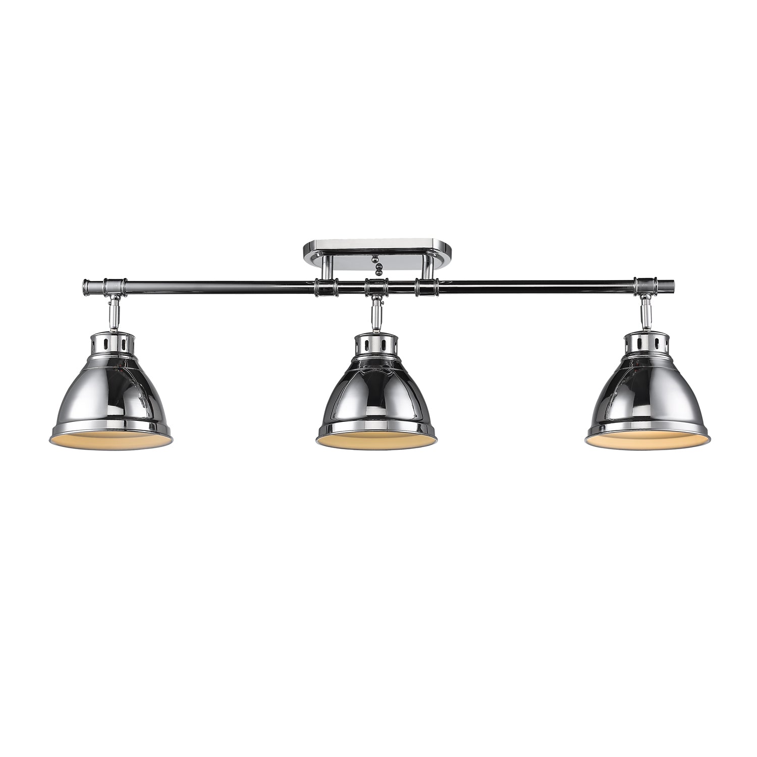 Yep by Golden Lighting Duncan 3-light Semi-Flush Mount in Chrome - - Golden Lighting