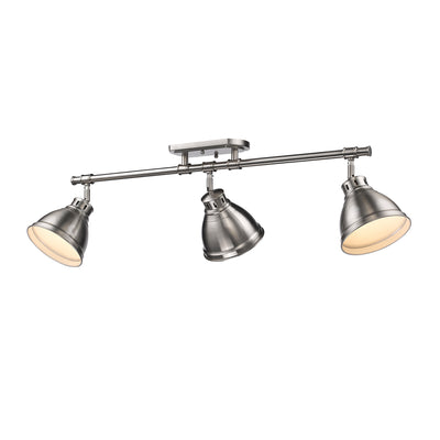Yep by Golden Lighting Duncan 3-light Semi-Flush Mount in Pewter - - Golden Lighting