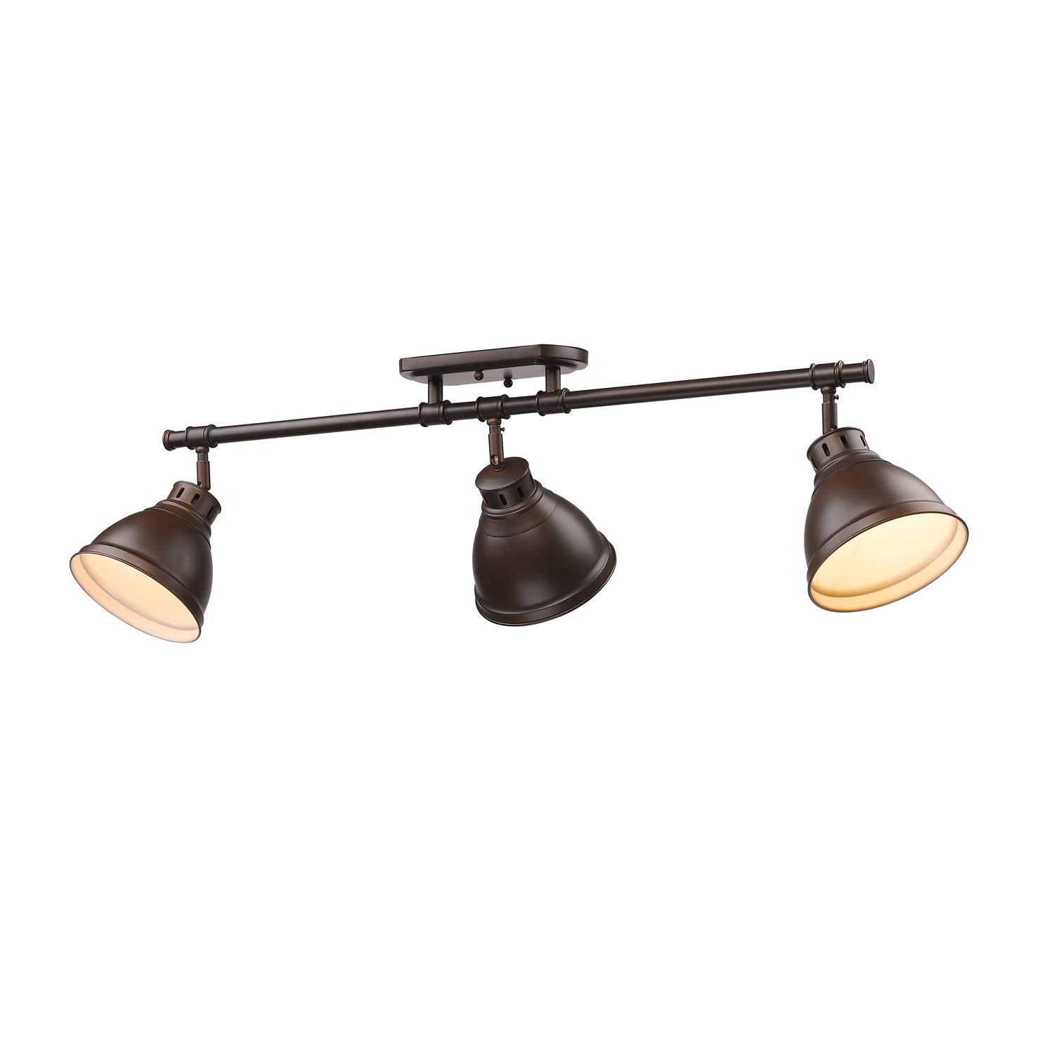 Duncan 3-light Semi-Flush Mount in Rubbed Bronze - - Golden Lighting