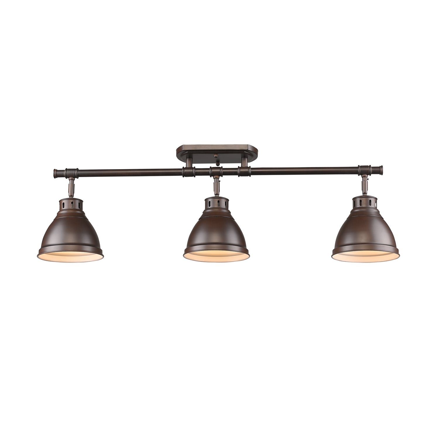 Duncan 3-light Semi-Flush Mount in Rubbed Bronze - - Golden Lighting