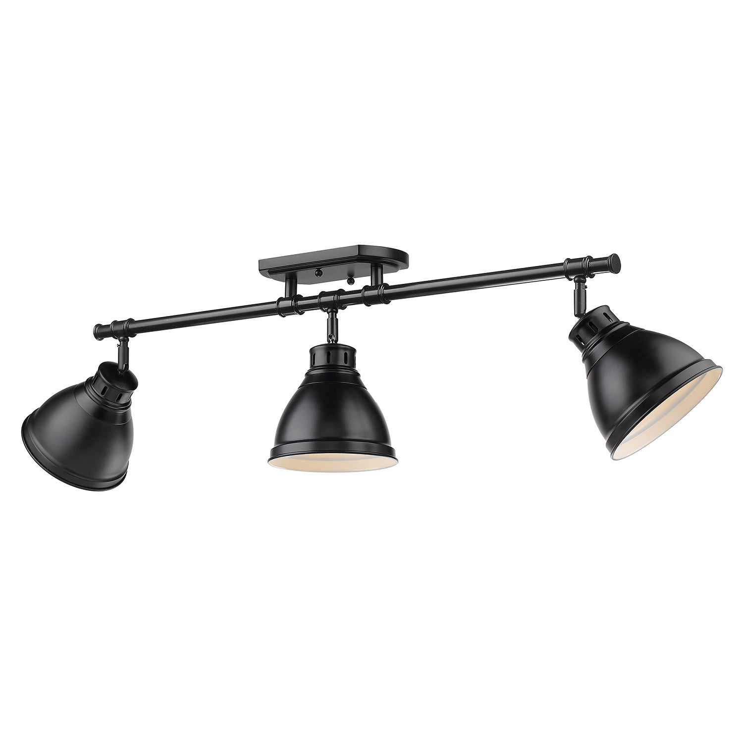 Yep by Golden Lighting Duncan 3-light Semi-Flush Mount in Matte Black - Default Title - Golden Lighting