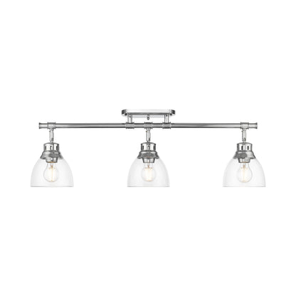 Yep by Golden Lighting Duncan 3-light Semi-Flush Mount in Chrome and Clear Glass - - Golden Lighting
