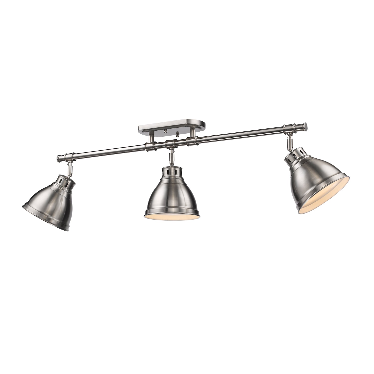 Yep by Golden Lighting Duncan 3-light Semi-Flush Mount in Pewter