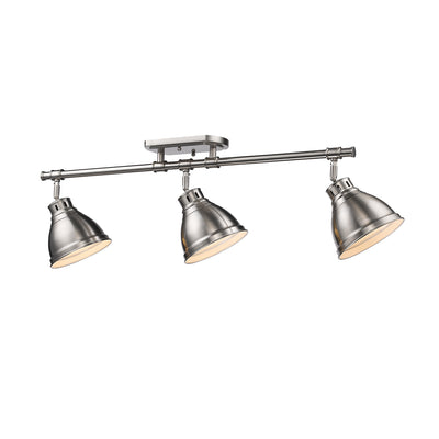 Yep by Golden Lighting Duncan 3-light Semi-Flush Mount in Pewter - - Golden Lighting