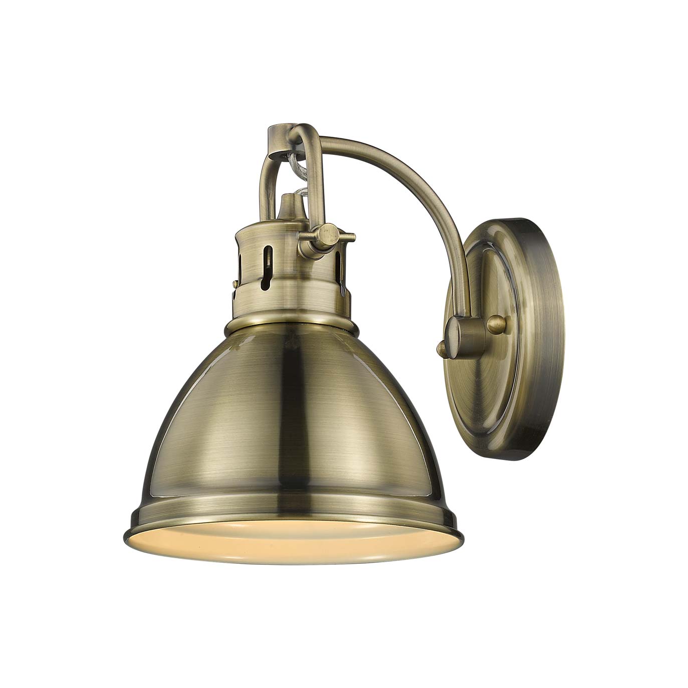 Yep by Golden Lighting Duncan 1-light Vanity in Aged Brass - - Golden Lighting