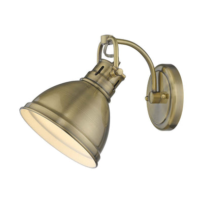 Yep by Golden Lighting Duncan 1-light Vanity in Aged Brass - - Golden Lighting