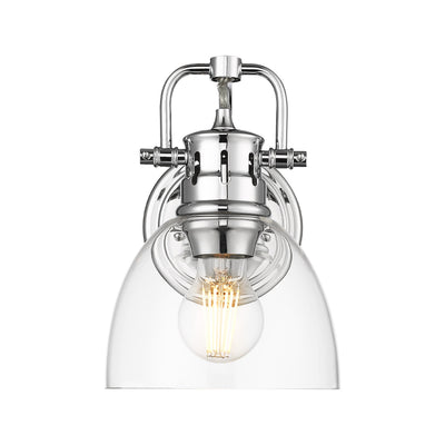 Yep by Golden Lighting Duncan 1-light Vanity in Chrome and Clear Glass - - Golden Lighting