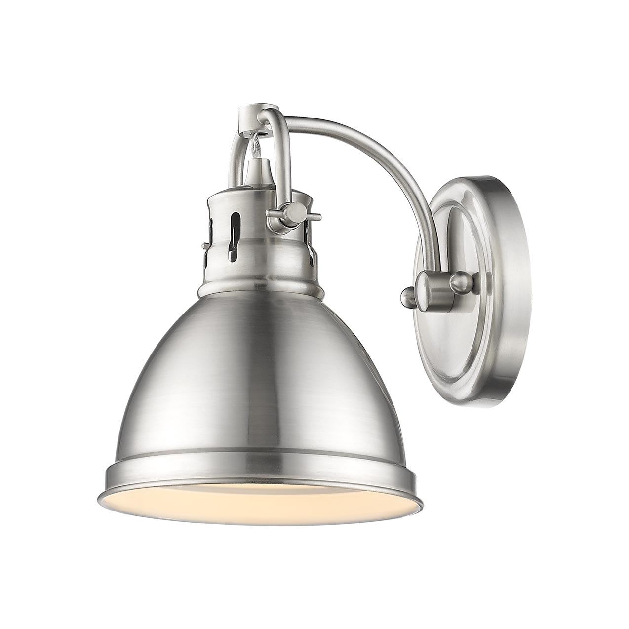 Yep by Golden Lighting Duncan 1-light Vanity in Pewter - - Golden Lighting