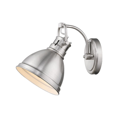Yep by Golden Lighting Duncan 1-light Vanity in Pewter - - Golden Lighting