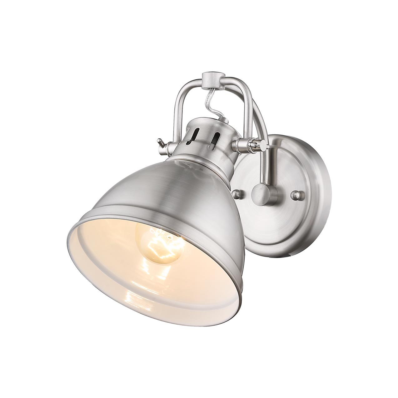 Yep by Golden Lighting Duncan 1-light Vanity in Pewter - - Golden Lighting