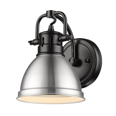 Yep by Golden Lighting Duncan 1-light Vanity in Matte Black and Pewter shade - - Golden Lighting