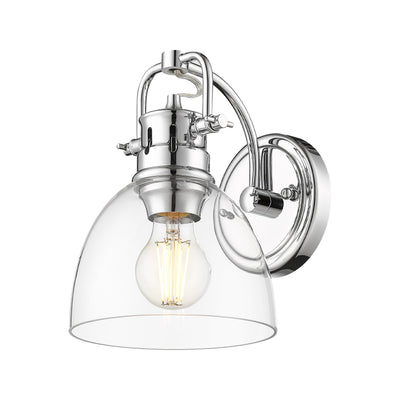 Yep by Golden Lighting Duncan 1-light Vanity in Chrome and Clear Glass - - Golden Lighting