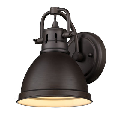 Duncan 1-light Vanity in Rubbed Bronze - - Golden Lighting