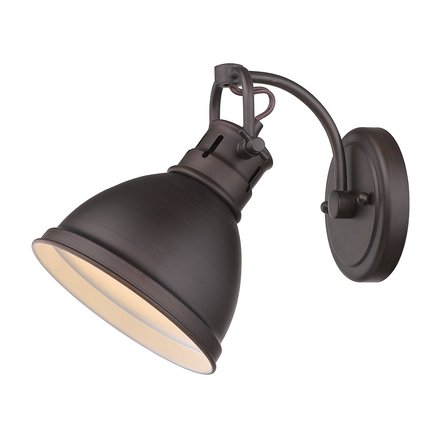 Yep by Golden Lighting Duncan 1-light Vanity in Rubbed Bronze and Rubbed Bronze shade