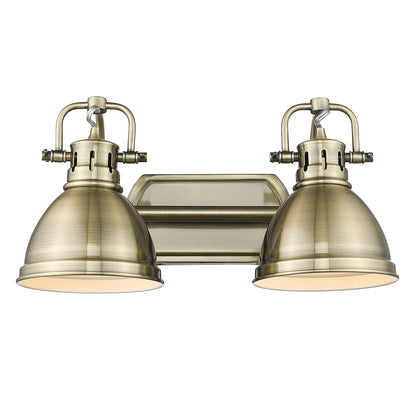 Yep by Golden Lighting Duncan 2-light Vanity in Aged Brass - - Golden Lighting