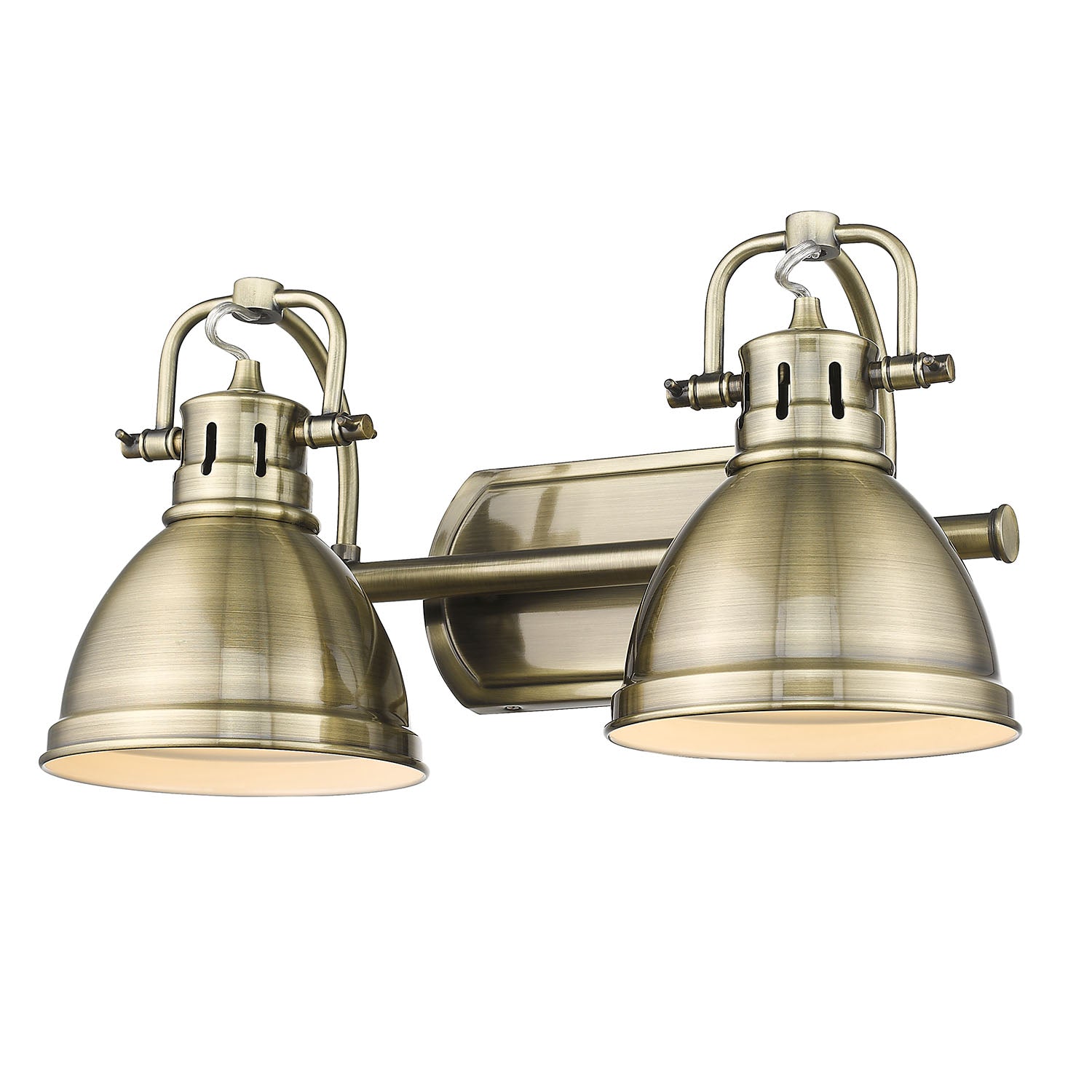Yep by Golden Lighting Duncan 2-light Vanity in Aged Brass - - Golden Lighting