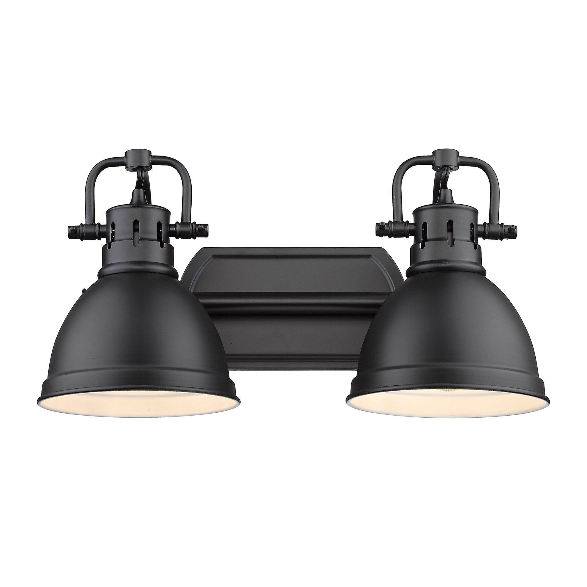 Yep by Golden Lighting Duncan 2-light Vanity in Matte Black - - Golden Lighting