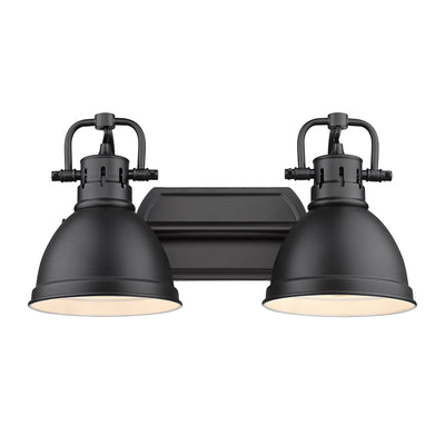 Yep by Golden Lighting Duncan 2-light Vanity in Matte Black - - Golden Lighting