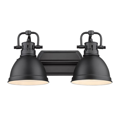 Yep by Golden Lighting Duncan 2-light Vanity in Matte Black - - Golden Lighting