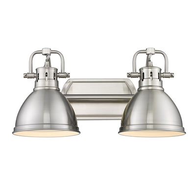 Yep by Golden Lighting Duncan 2-light Vanity in Pewter - - Golden Lighting