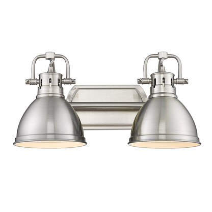 Yep by Golden Lighting Duncan 2-light Vanity in Pewter - - Golden Lighting