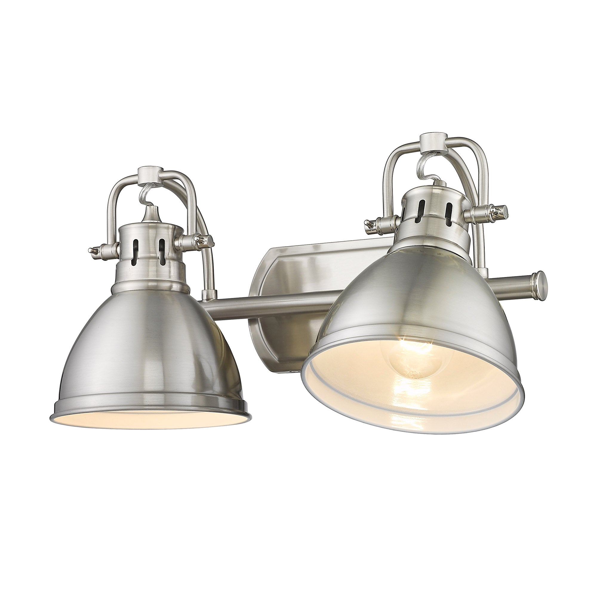 Yep by Golden Lighting Duncan 2-light Vanity in Pewter - - Golden Lighting