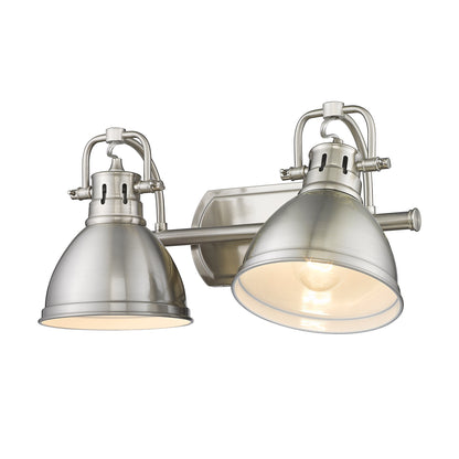 Yep by Golden Lighting Duncan 2-light Vanity in Pewter - - Golden Lighting